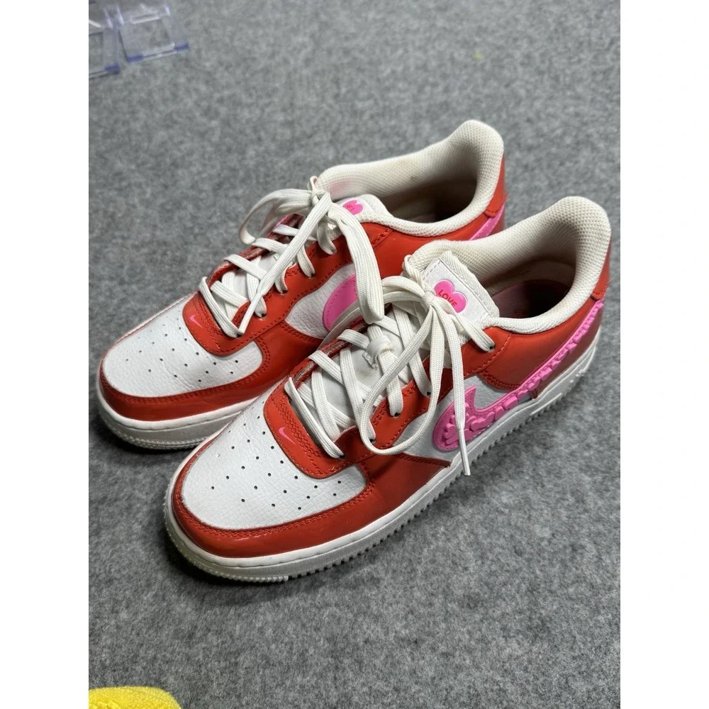 Nike‎ Air Force 1 Athletic Shoes Youth Size 6.5 Women's Size 8 Orange & Pink